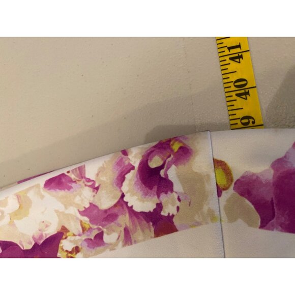 Worthington Fit Flare Dress Womens Sleeveless Floral Striped Size 12 - Picture 6 of 10